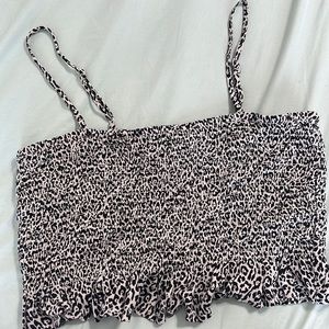 American Eagle cheetah print crop top size medium.